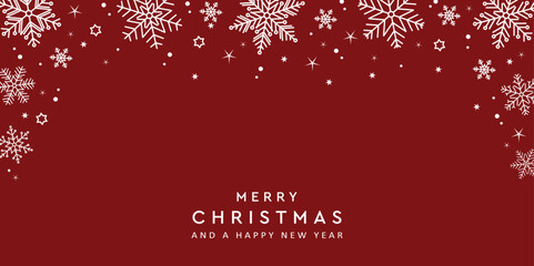 christmas snowflake border isolated vector illustration