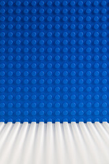 Naklejka premium Blue and White LEGO Baseplates Building Background