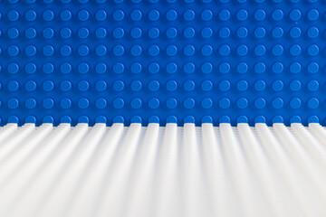 Obraz premium Blue and White LEGO Baseplates Building Background