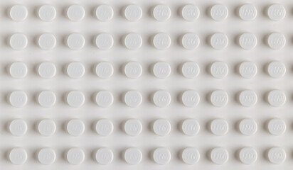 Obraz premium White LEGO Baseplate Top View Seamless Pattern
