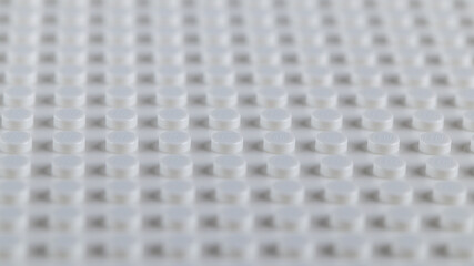 Naklejka premium White LEGO Baseplate Top View Seamless Pattern