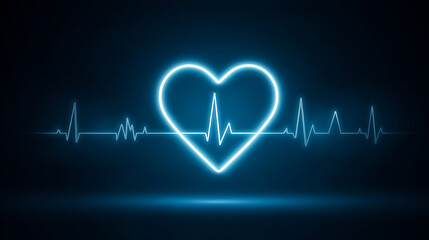 Electrocardiogram graphic symbolizing love and medicine