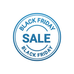 Blue Grunge Black Friday Sale Stamp