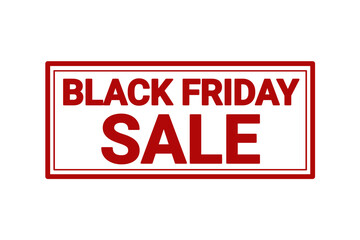 Red Distressed Black Friday Sale Stamp