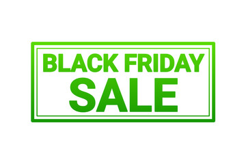Green Distressed Black Friday Sale Stamp