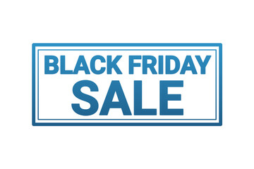 Blue Distressed Black Friday Sale Stamp