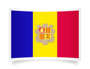 Obraz premium Andorra paper flag 3d illustration. Paper flag of Andorra transparent png