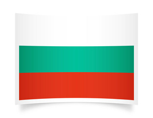 Bulgaria paper flag 3d illustration. Paper flag of Bulgaria transparent png