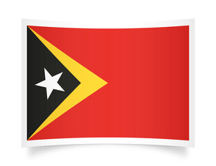 East timor paper flag 3d illustration. Paper flag of timor leste transparent png