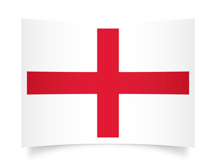 Fototapeta premium England paper flag 3d illustration. Paper flag of England transparent png