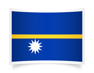 Nauru paper flag 3d illustration. Paper flag of Nauru transparent png