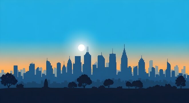 Vibrant cityscape at golden hour showing skyscrapers and sunlight reflection representing modern business and metropolitan lifestyle