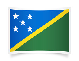 Solomon Islands paper flag 3d illustration. Paper flag of Solomon Islands transparent png