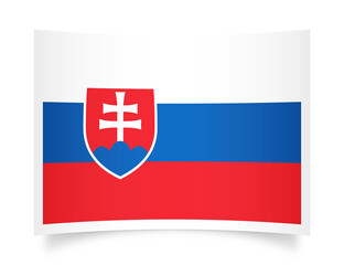 Slovakia paper flag 3d illustration. Paper flag of Slovakia transparent png