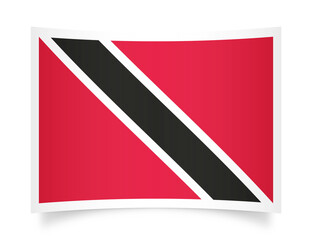 Trinidad and Tobago paper flag 3d illustration. Paper flag of Trinidad and Tobago transparent png