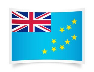 Tuvalu paper flag 3d illustration. Paper flag of Tuvalu transparent png