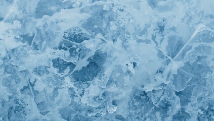Obraz premium Detailed close-up of frozen blue ice crystals, showcasing natural frosty texture for seasonal winter backgrounds