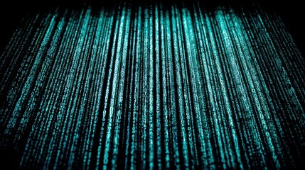 Digital Matrix Effect with Glowing Blue and Green Binary Code Background for Technology and Data Visualization Themes in Modern Design