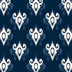 African ethnic tribes, this fabric design blends traditional tribal patterns with a contemporary aesthetic. Ethnic a refined palette of blue tones, the pattern ethnic cultural depth while offering a 
