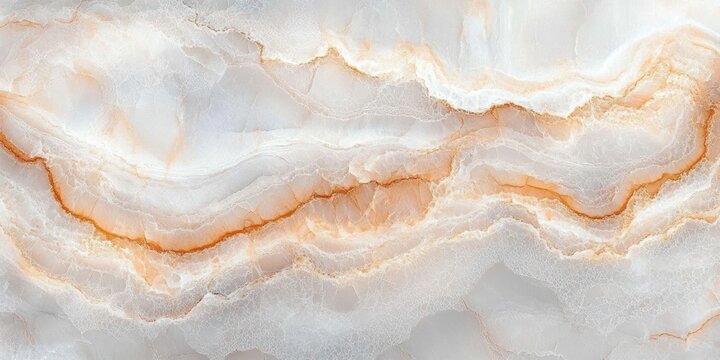 Close-up of a smooth, translucent stone surface with intricate layered patterns and soft hues of white, cream, and amber creating a natural abstract design