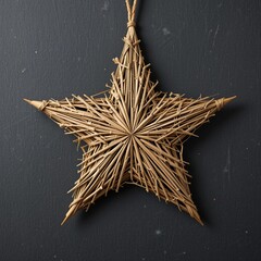 Rustic Straw Star Ornament