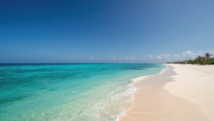 Obraz premium Caribbean turquoise sea vista, natural beauty and tranquility