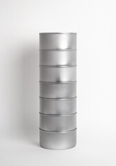 Canned Food in White background minimalist