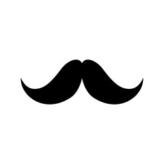 moustache icon isolate on transparent background.