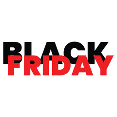 Black Friday Typography in Black and Red