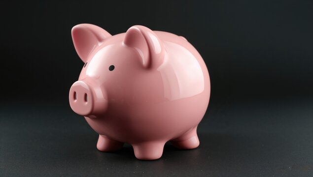 The piggy bank stares at the empty one, symbolizing financial struggle, economic downturn