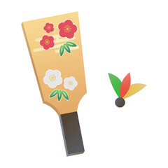 Japanese Hagoita Paddle and Shuttlecock &ndash; Traditional New Year Decoration