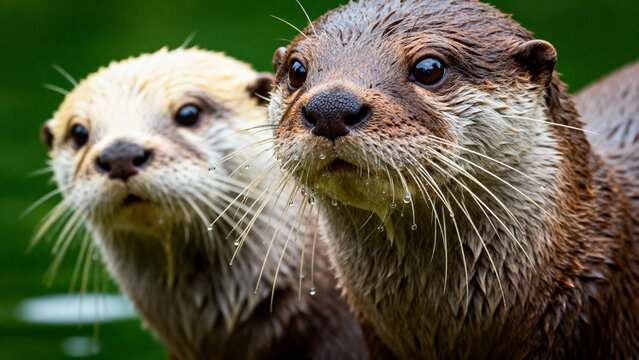 otter on the rock