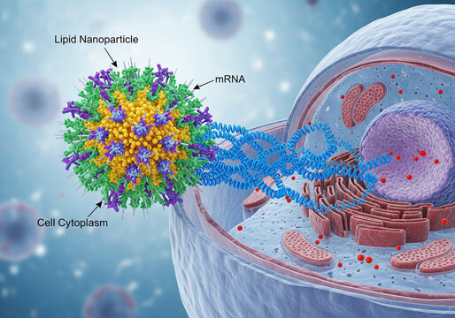 mRNA Vaccine Delivery with Lipid Nanoparticles as Delivery Trucks