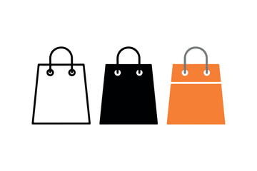 Set of three shopping bags in different styles