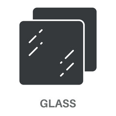 Glass Simple Style Glyph Design Vector 