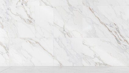 Obraz premium Snow White Vitrified Porcelain Tiles with Natural Marble Texture