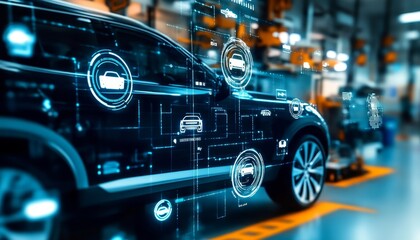 Innovative Automobile Industry with Advanced Technology and Virtual Interfaces for Future Vehicles