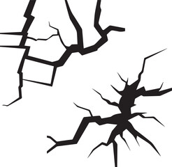 Cracked earth pattern in black and white representing drought and dryness. eps
