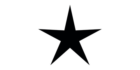 Five-pointed star. Vector illustration on a transparent background.