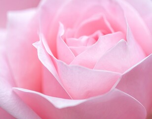 Close Up Pink Rose Petals Soft Light