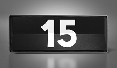 15 - calendar with day of a month - 3D illustration