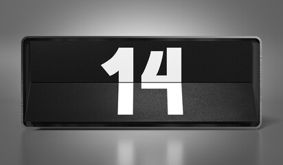 14 - calendar with day of a month - 3D illustration