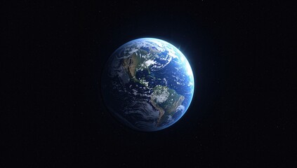 Fototapeta premium Sunlight illuminating the planet as seen from space, with image support from a space agency.