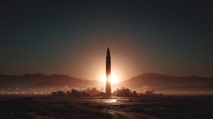 Soaring across the globe: a missile's transcontinental journey. Mechanical intelligence. A missile's launch on a clear day: transparency in modern warfare. Digital mind. Cyber mindset.