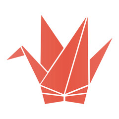 Red Origami Crane &ndash; Traditional Japanese  Decoration Symbol of Good Luck
