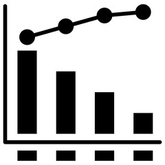 Pareto Chart Glyph Icon