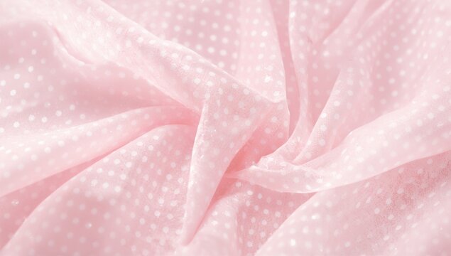 Summer dress fabric with delicate polka dots, abstract backdrop, artistic space, vintage vibe