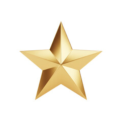 Obraz premium Gleaming golden star symbol radiating elegance against an isolated void