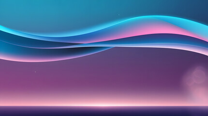 Futuristic Gradient Light Waves – Cyan Magenta Violet Abstract Background