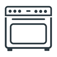 Fototapeta premium Minimalist kitchen stove and oven icon for design.